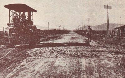 Camino a la Cuesta Lo Prado, julio 1927.