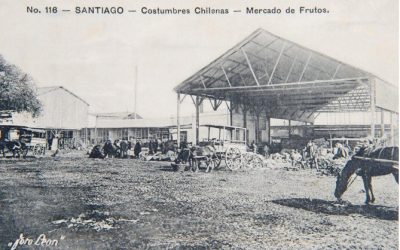 Mercado de Frutos, Santiago, 1910.